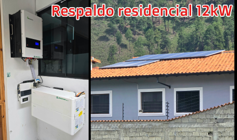 Autoconsumo solar y litio 12kw